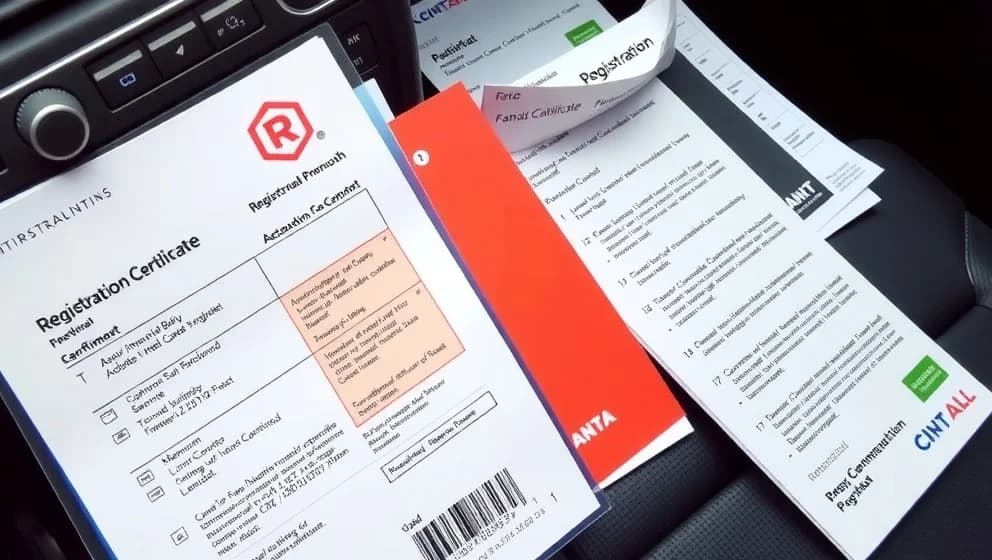 Vilken del av registreringsbeviset ska vara i bilen